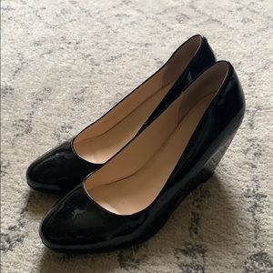 Cole Haan black wedge heels